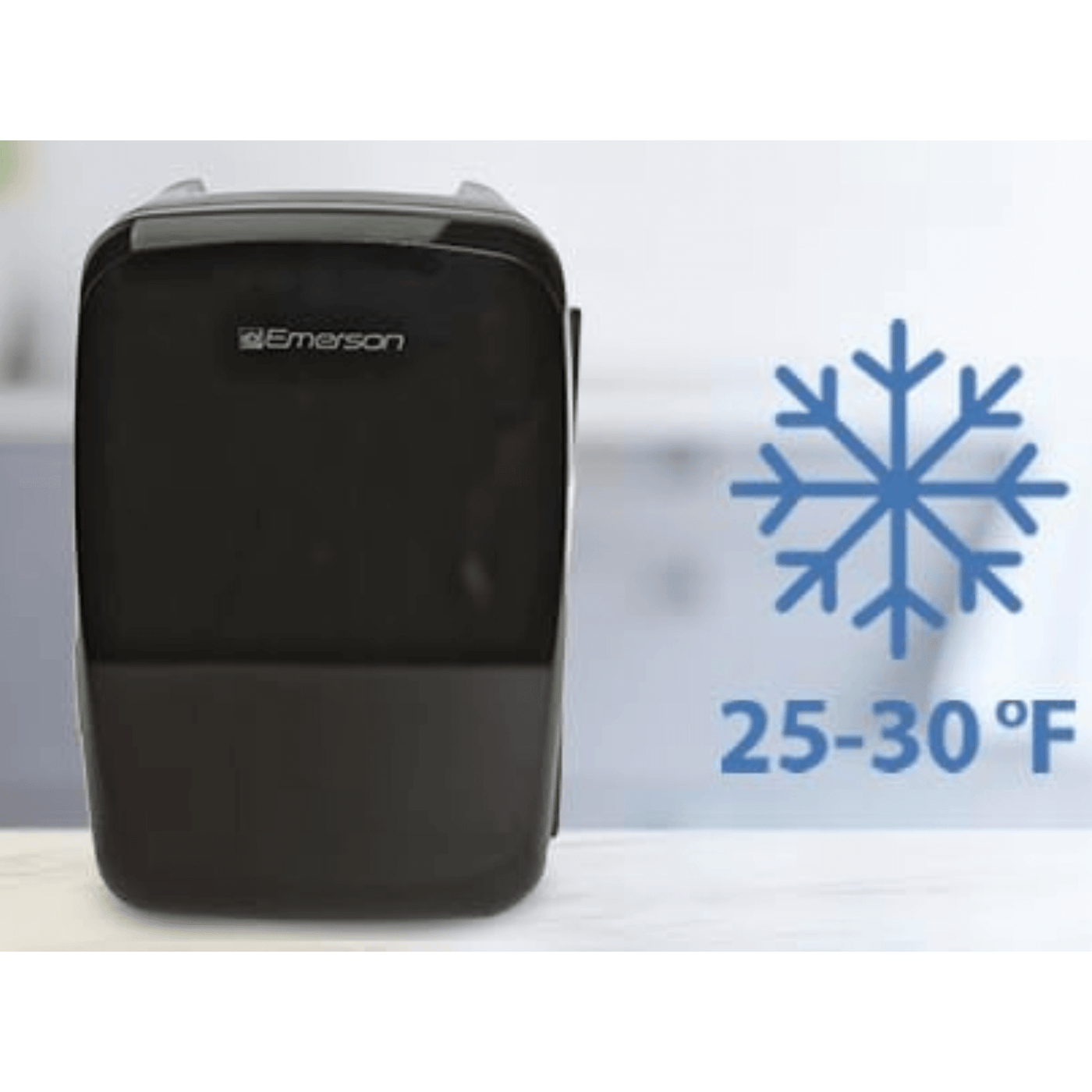 Emerson Portable Mini Fridge Cooler Quiet w Secure Latch and Holds up