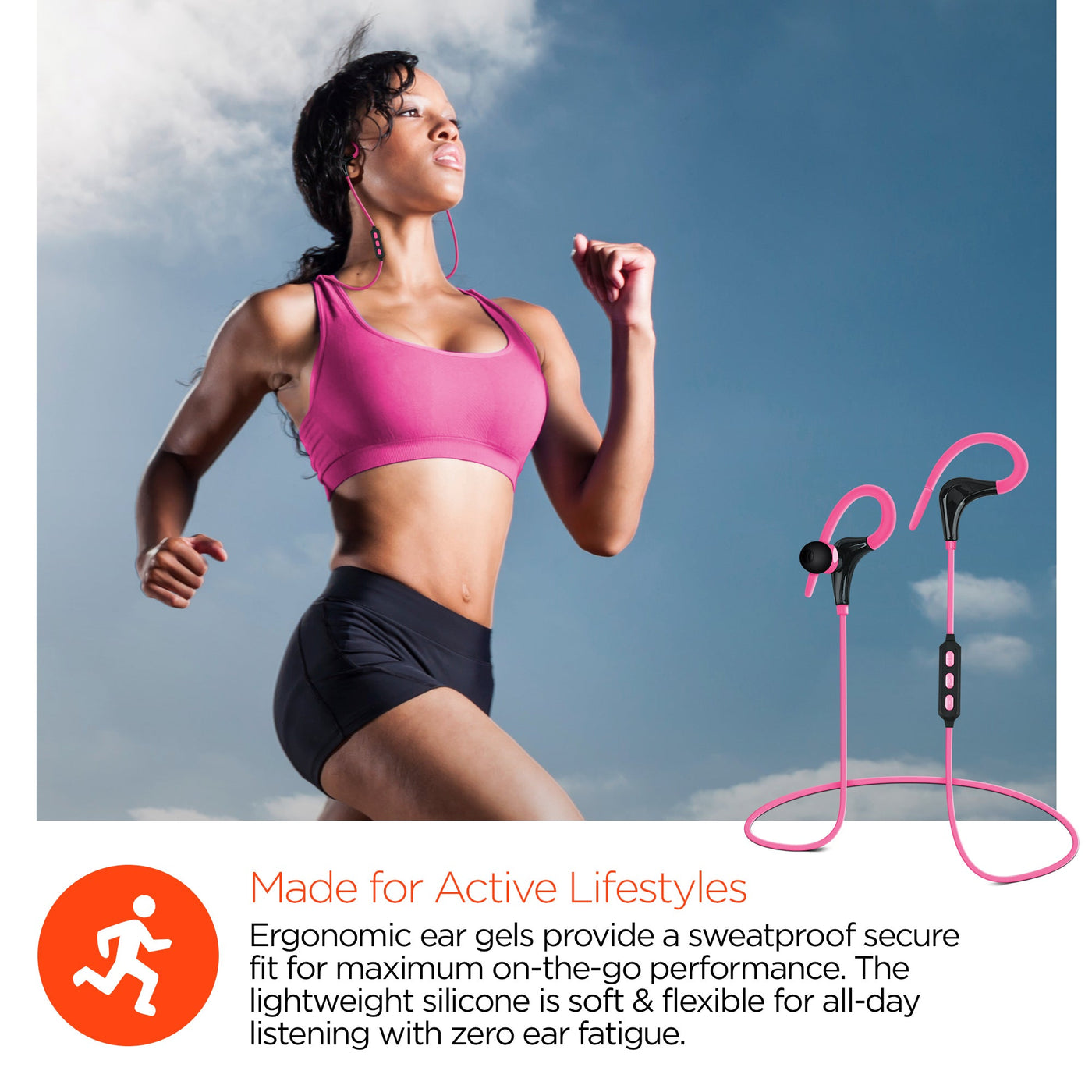 HyperGear Marathon Wireless Sports Earphones Active