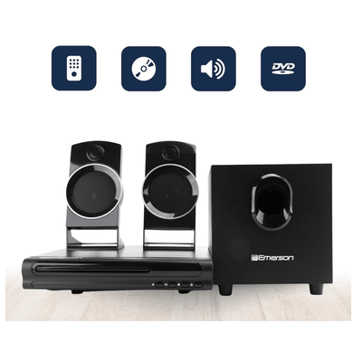 Emerson Speaker Surround Sound System & 2.1 Channel Home Theater DVD