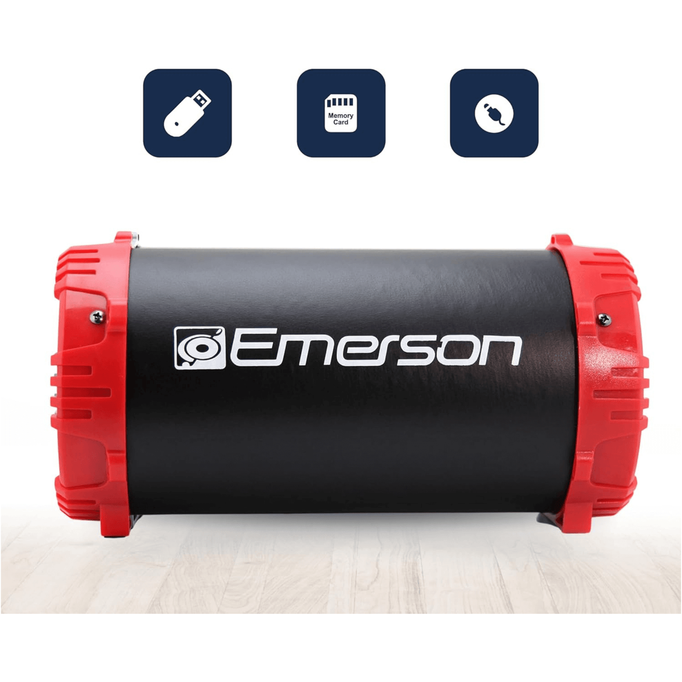 Emerson Portable Bluetooth Speaker with LED Lighting and Carrying