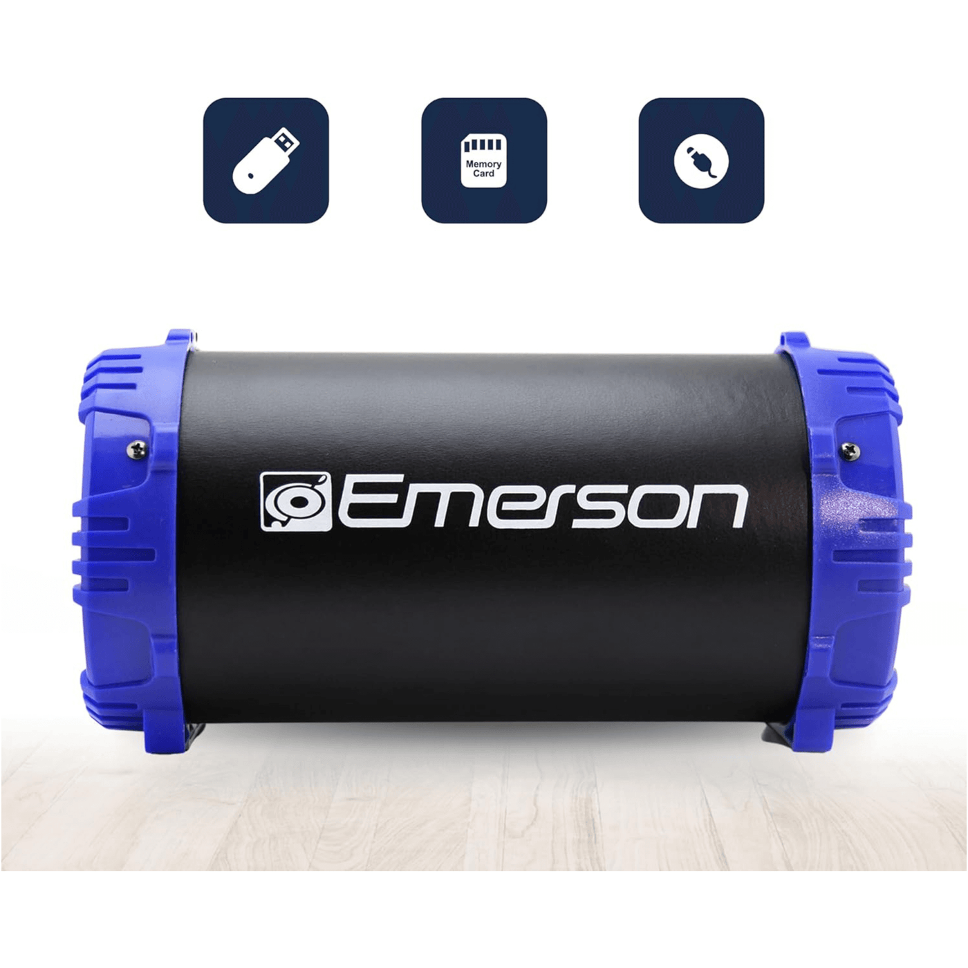 Emerson Portable Bluetooth Speaker with LED Lighting and Carrying