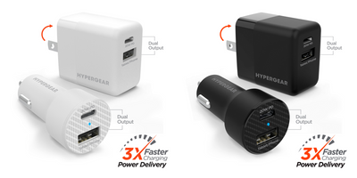 Hypergear Wall & Car Charger Bundle 20W USB-C PD & 12W USB