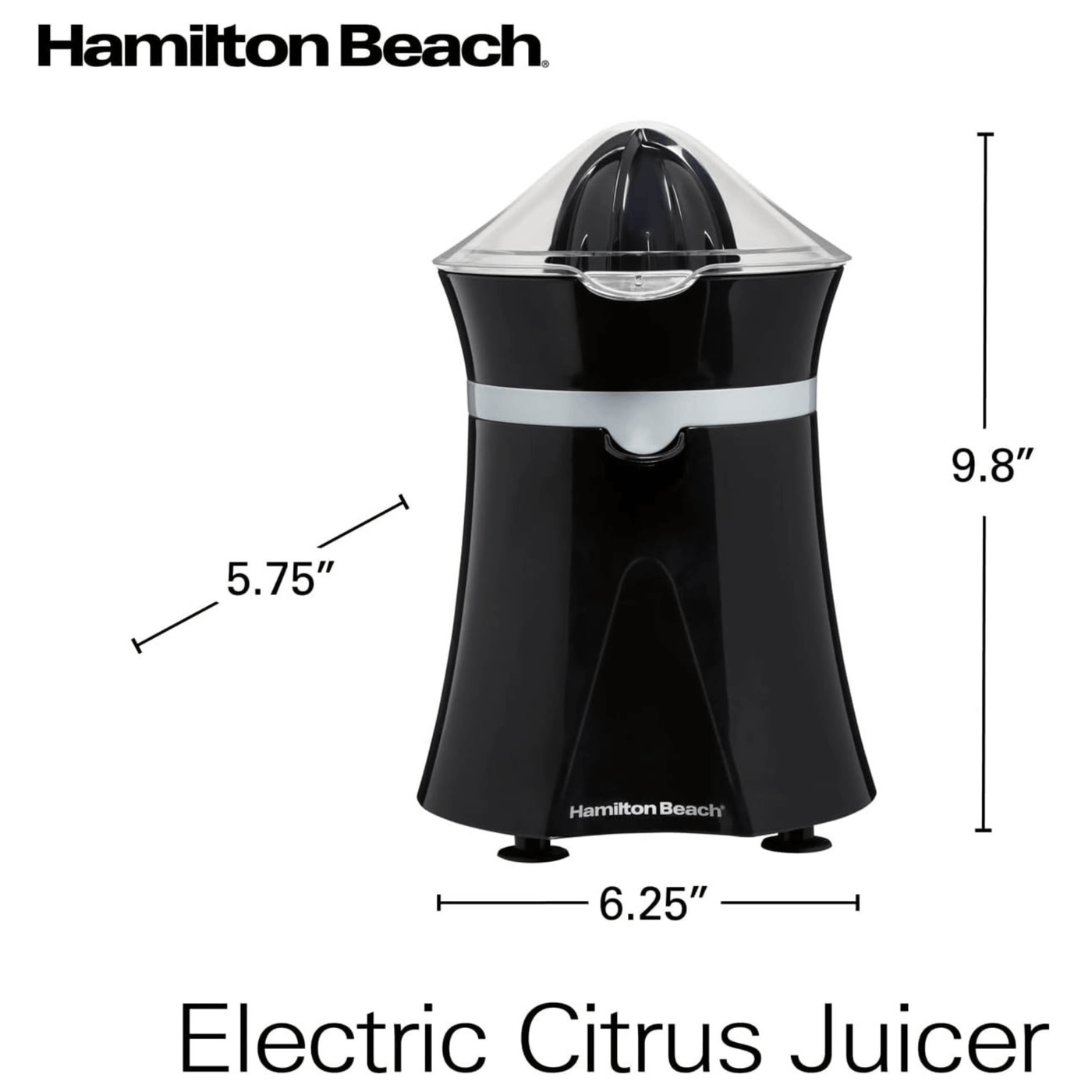 Hamilton Beach 2-Cup Citrus Juicer with Cup and Straining Lid