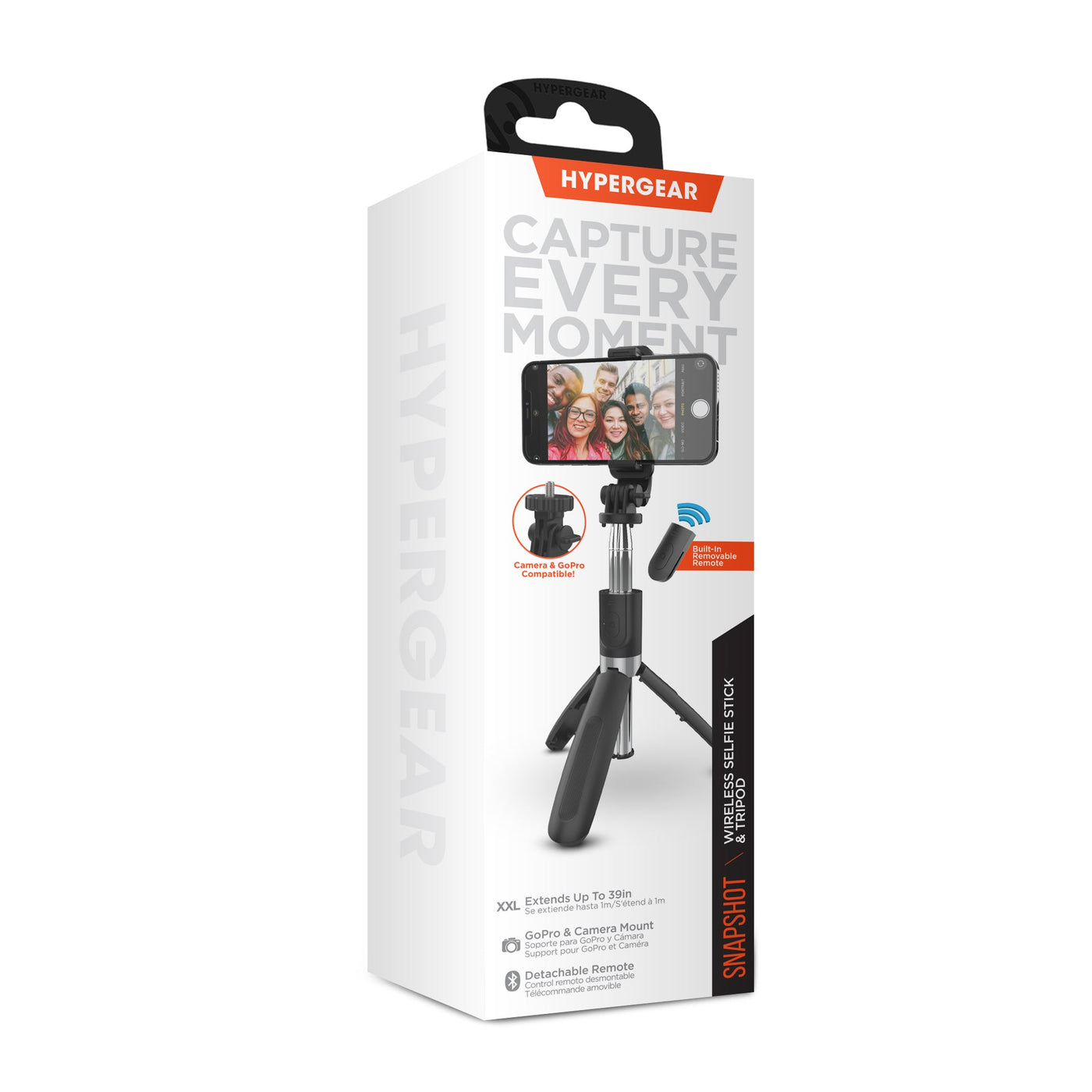 HyperGear SnapShot Wireless Selfie Stick + Tripod Black (15437-HYP)